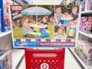 little tikes picnic table sitting on a target cart