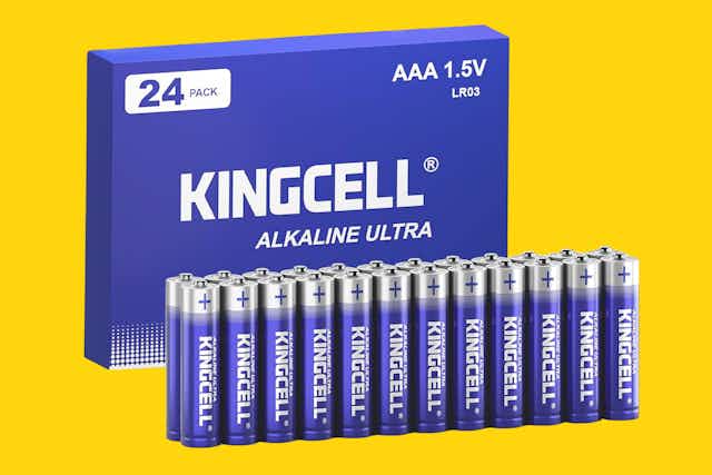 KingCell AAA Batteries 24-Pack, Only $4.39 on Amazon card image