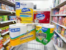 bounty and charmin items on walgreens cart