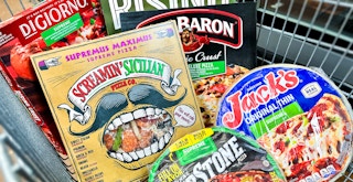 digiorno, great value, screamin sicilian, tombstone, and jacks supreme frozen pizzas in shopping cart