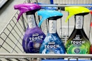 Febreze Touch spray bottles in shopping cart