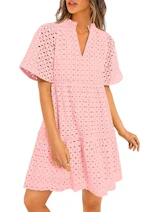 Women's Eyelet Mini Dress