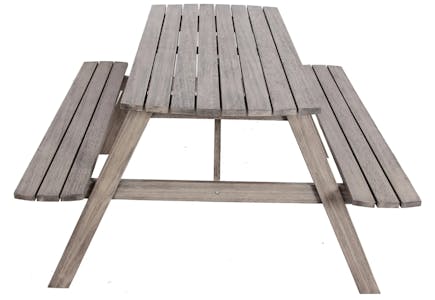 Mainstays Wooden Outdoor Picnic Table