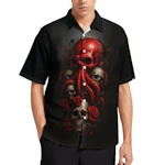 Men's Skull Octopus Button Down