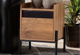 home depot baxton studio wood end table