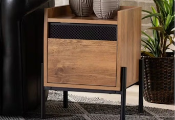 home depot baxton studio wood end table