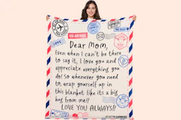 Mother's Day Throw Blanket B0CYKXR86N