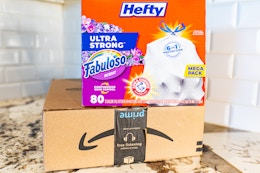 Hefty Trash Bags 110-Count Box, as Low as $12.74 for Amazon Prime Day card image
