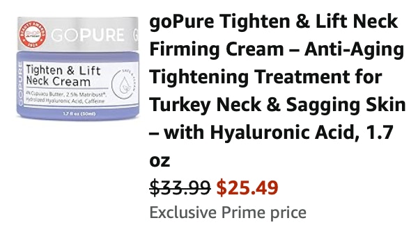 firming cream amazon receipt