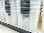 sterilite storage sitting on a target shelf