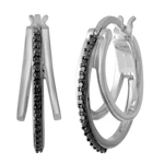 Diamond Accent Hoop Earrings