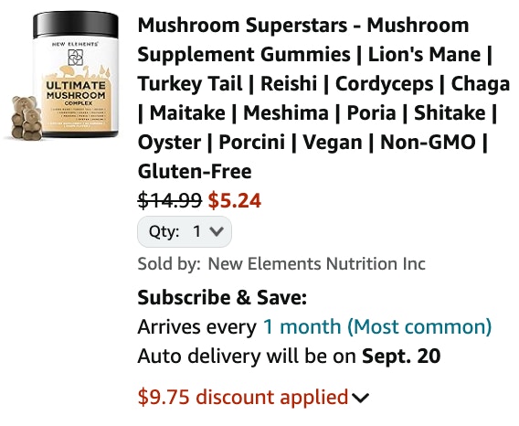 Mushroom Gummies cart 1
