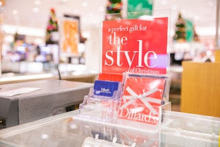 Dillards card on counter