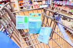 3 packs of neuro gum in a cart