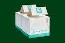 face towels on a dark green background