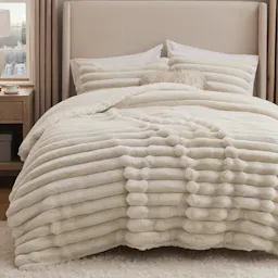 Bedsure Faux Fur Queen Comforter Set