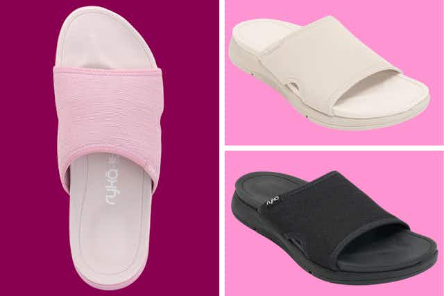 Ryka Recovery Stretch Sandals, Only $31.98 at QVC card image