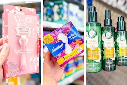 3 in-store photos of Walmart Cash offers: Venus, Always & Herbal Essences
