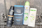 dove deodorant in a shopping cart