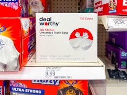 110-Count Tall Kitchen Trash Bags, Only $6.32 at Target card image