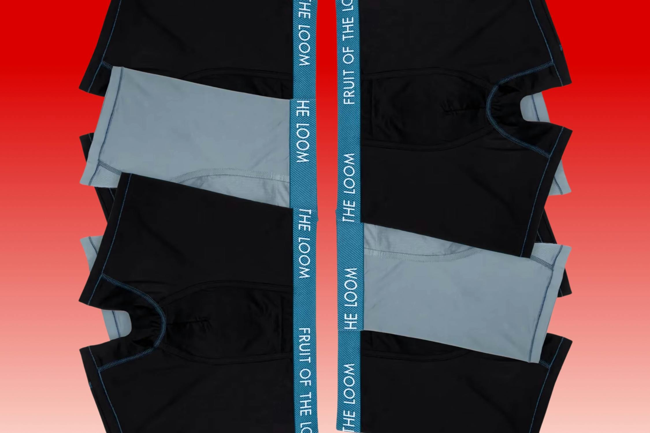 Fruit of the Loom Boxer Briefs (6-count) black and gray