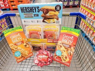cart full of snacks