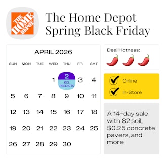 Home Depot Spring Black Friday Sale Dates in April
