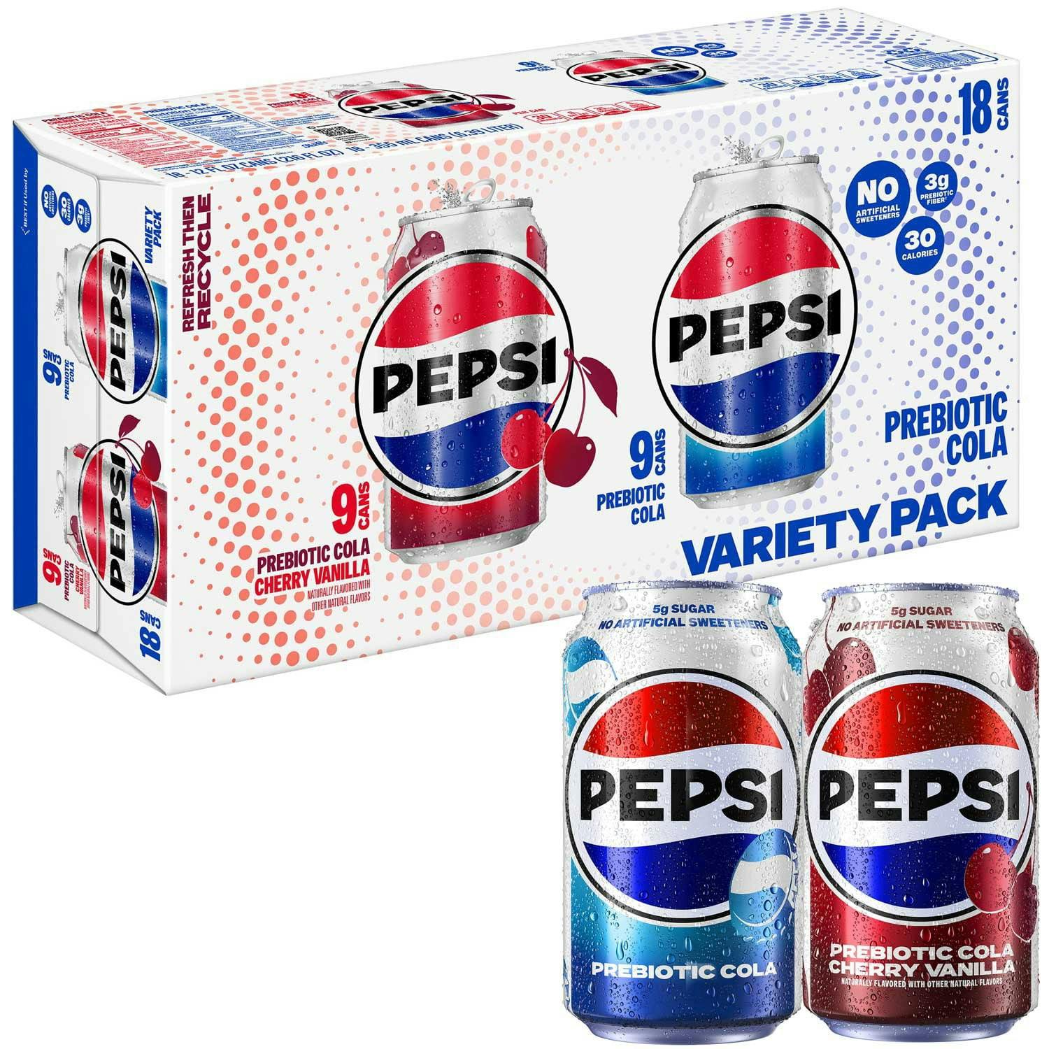 Prebiotic Cola Soda Variety 18-Pack