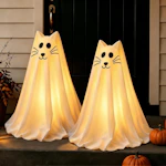 Ghost Cat Halloween Decor