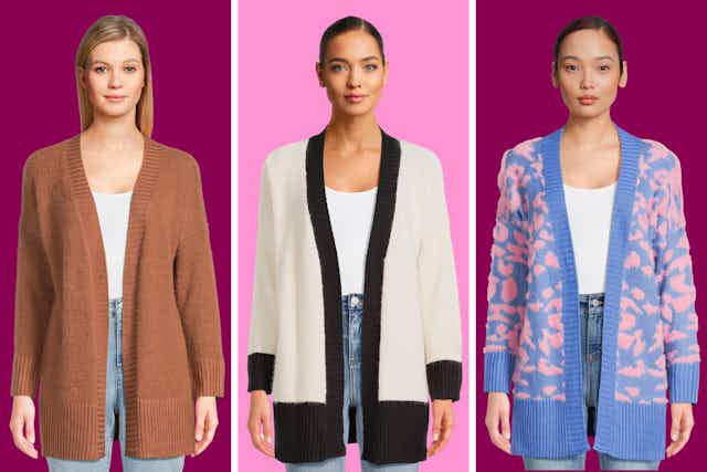 Dreamers Cardigan Sweaters, Under $15 at Walmart — Six Styles Available card image