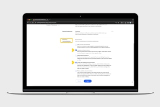 ebay communications preferences with ‘General email promotions’ and ‘Postal mail catalogs and promotions' checked