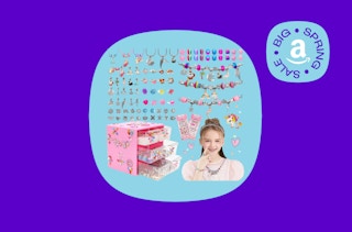 bracelet kit with beads, string, and a storage drawer