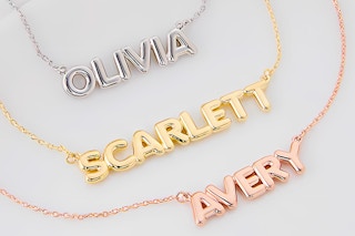 three balloon name necklaces 