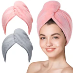 Microfiber Hair Towel 2-Pack