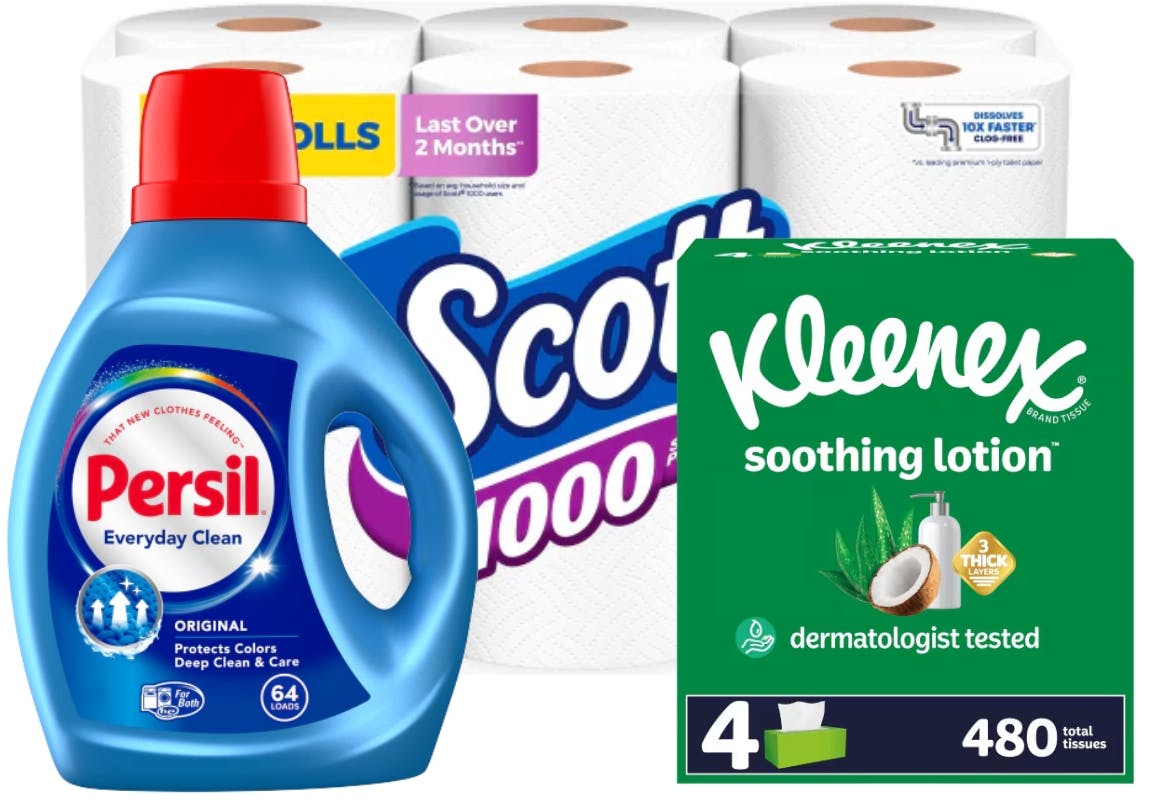 3 Persil, Scott, and Kleenex Products