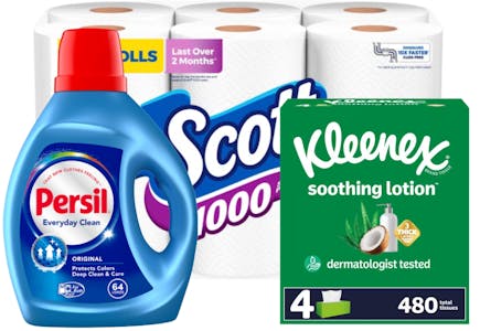 3 Persil, Scott, and Kleenex Products