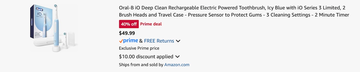 Amazon Oral-B iO Deep Clean Toothbrush 2025 2