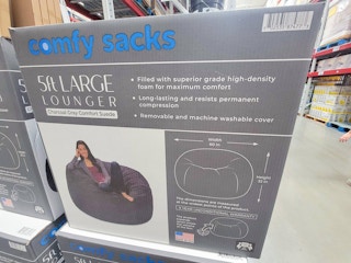 5-foot lounge bean bag chair in a box