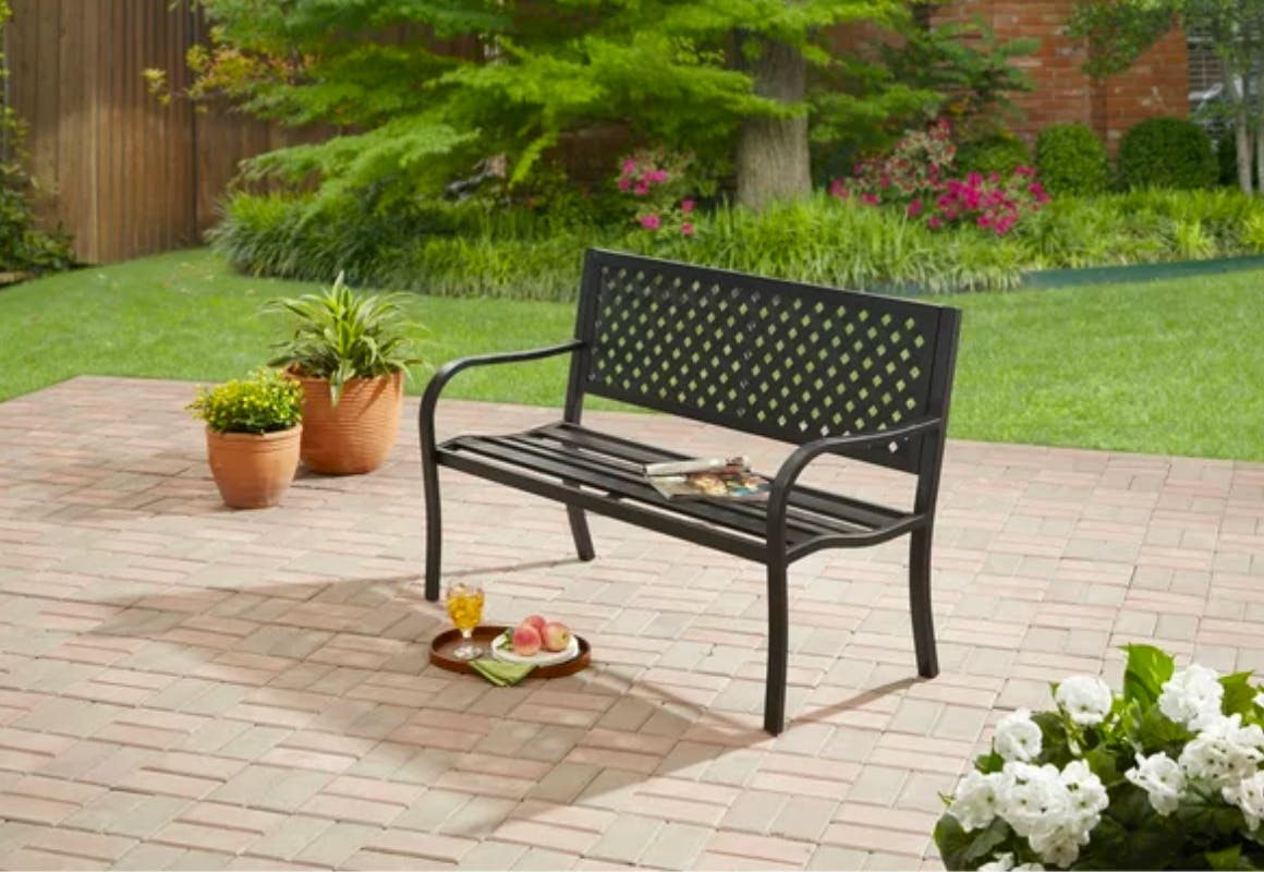 Mainstays Outdoor Bench, Only 79 at Walmart The Krazy Coupon Lady