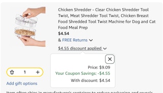 chicken shredder Amazon receipt