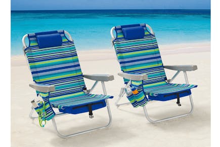 Mainstays Reclining Beach Chair Set