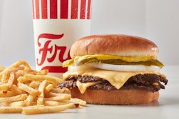 Monday Restaurant Deals: $1 Freddy's Original Double (Reg. $7.29+), Today Only card image