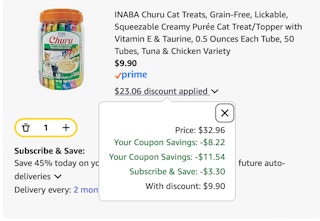 churu Amazon receipt