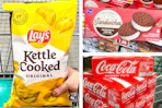 collage with Lay's, Coca-Cola, and Kroger brand ice cream
