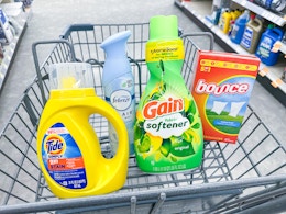 Save on Tide Simply, Bounce, Gain, and Febreze — 4 for $10 Sale at Walgreens card image