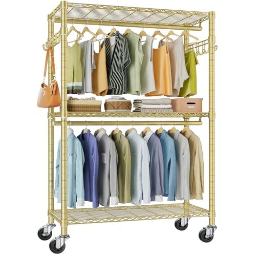 Heavy Duty Rolling Clothes Rack