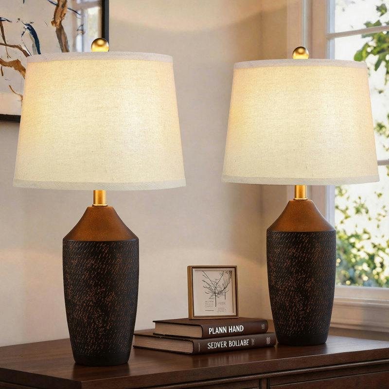 Latitude Run Ceramic Table Lamp Set