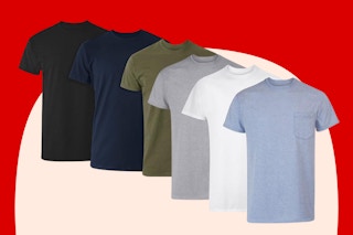Hanes Pocket T-Shirt 6 Pack B0D2PKNT93 black, navy, olive, grey, white, light blue