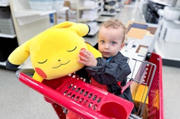 Pikachu Sleeping Plush Buddy Pillow, Only $8.54 at Target (Reg. $30) card image