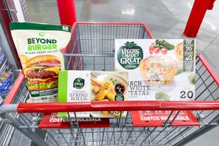 costco beyond burger bibigo spring rolls veggies made great frittatas in cart